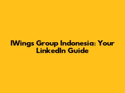 IWings Group Indonesia: Your LinkedIn Guide